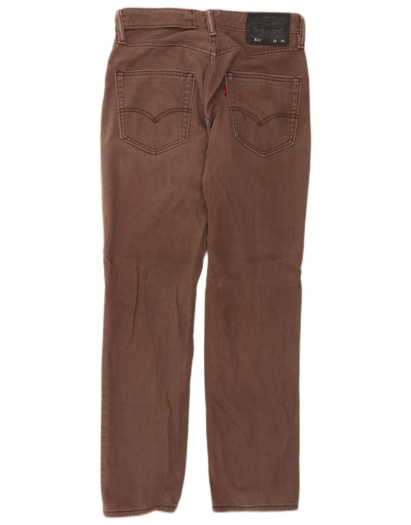 Levi's Mens 511 Slim Jeans W28 L30 Καφέ Βαμβακερό