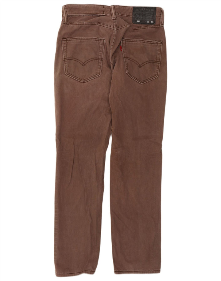 Levi's Mens 511 Slim Jeans W28 L30 Καφέ Βαμβακερό