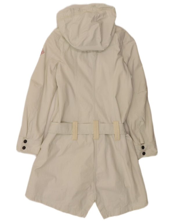 Diesel γυναικείο μπουφάν Parka με κουκούλα UK 10 Small White Polyamide