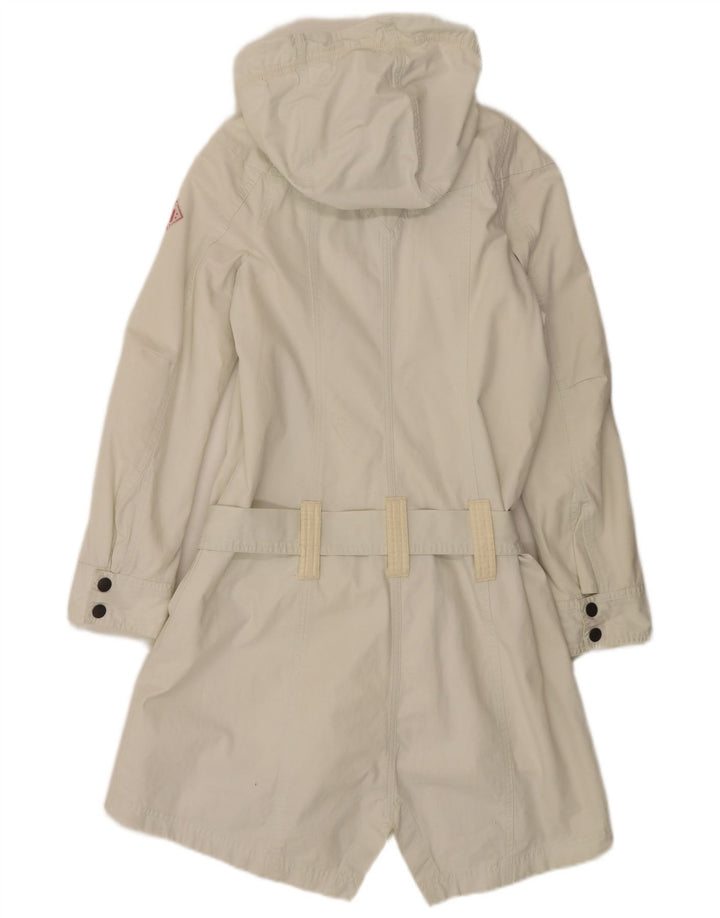 Diesel γυναικείο μπουφάν Parka με κουκούλα UK 10 Small White Polyamide