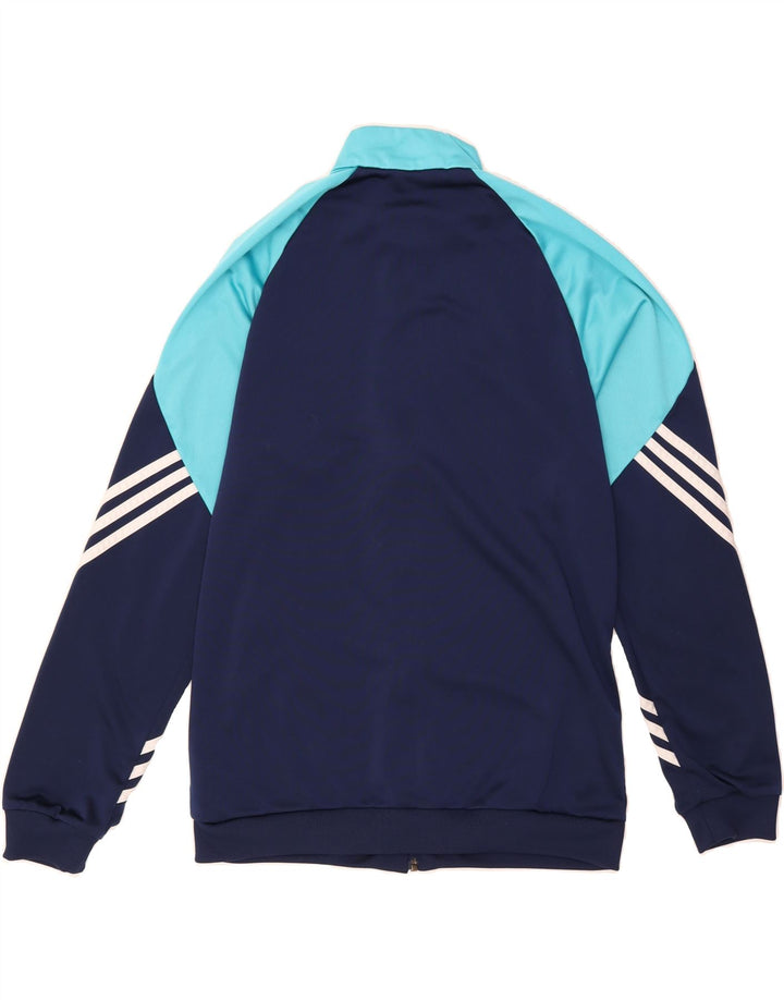ADIDAS Mens Tracksuit Top Jacket Medium Navy Blue Colourblock Polyester Vintage Adidas and Second-Hand Adidas from Messina Hembry 