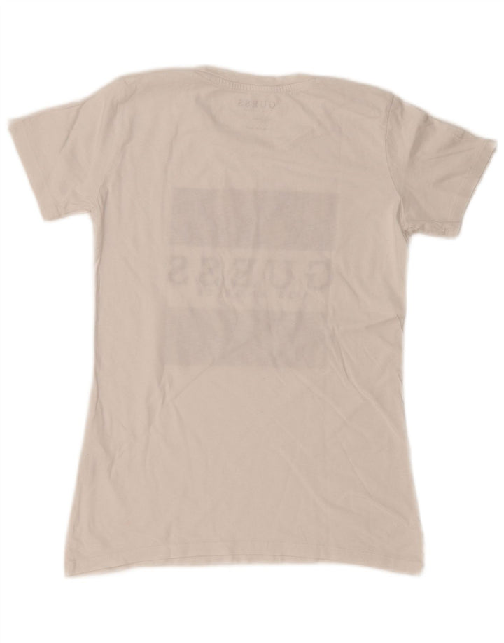 Γυναικείο γραφικό μπλουζάκι Guess Top UK 10 Small White