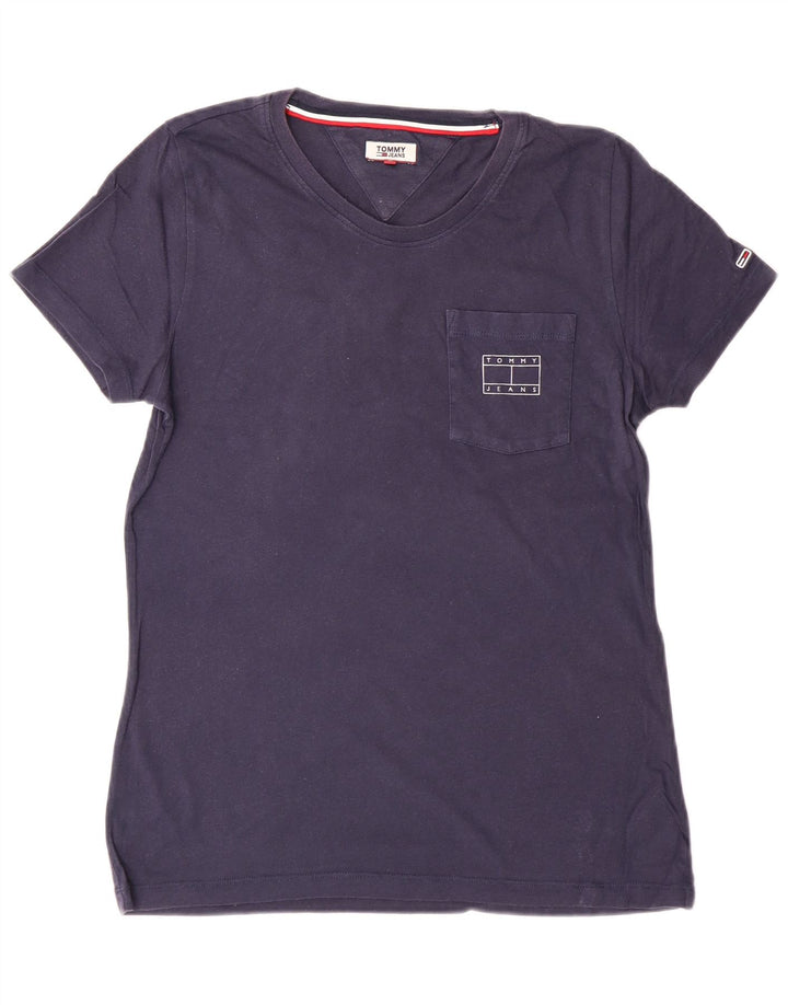 Γυναικείο T-Shirt Tommy Hilfiger Τοπ μεσαίου μπλε βαμβακερό