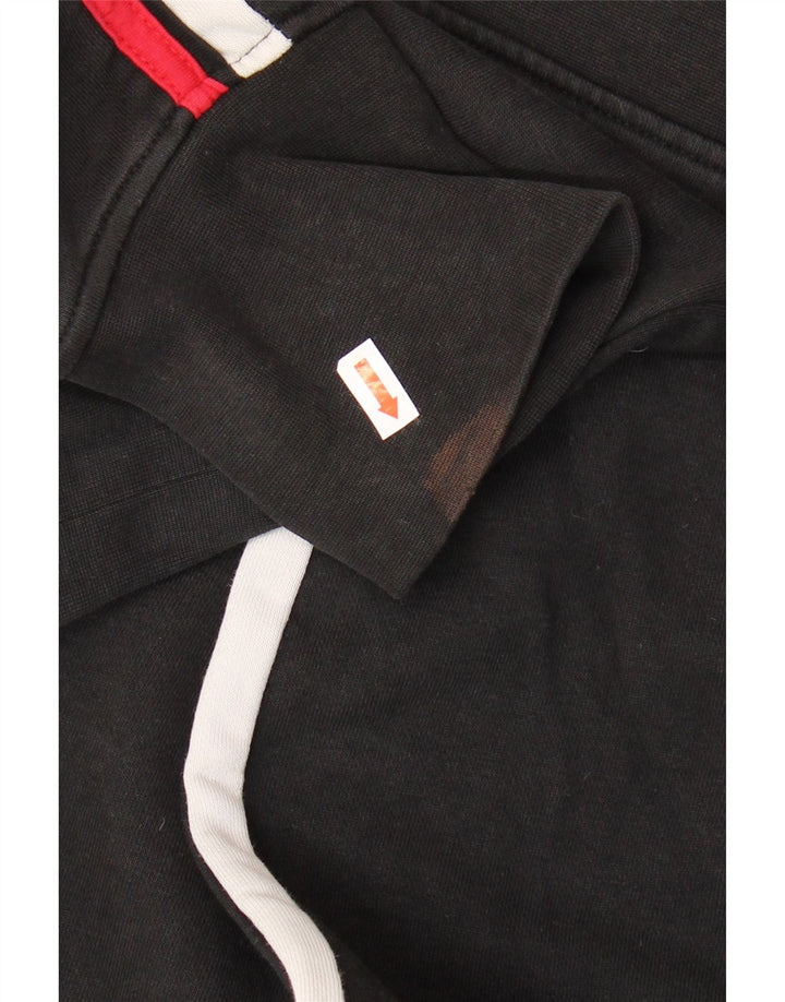 FILA Γυναικείο Crop Graphic Hoodie Jumper UK 18 XL Μαύρο Colourblock Βαμβακερό