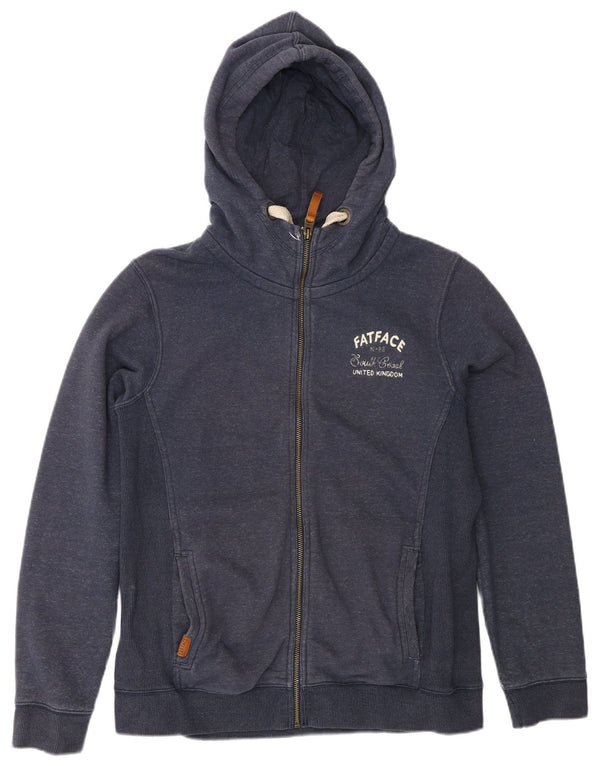 FAT FACE Γυναικείο πουλόβερ Heritage με φερμουάρ UK 14 Large Navy Blue Flecked