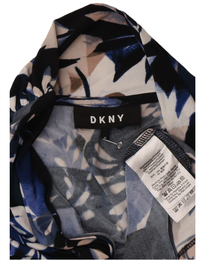 DKNY Γυναικεία Μπλούζα Τοπ UK 18 XL Πολύχρωμος Floral Πολυεστέρας