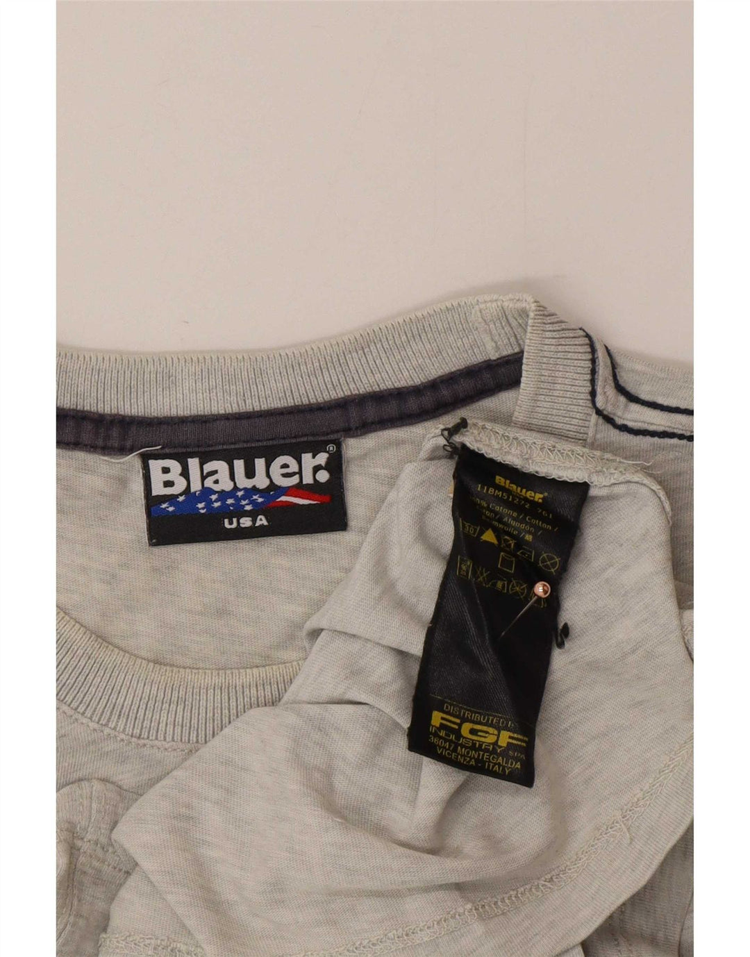 Ανδρικό γραφικό T-Shirt Blauer Top Μεσαίο γκρι βαμβακερό