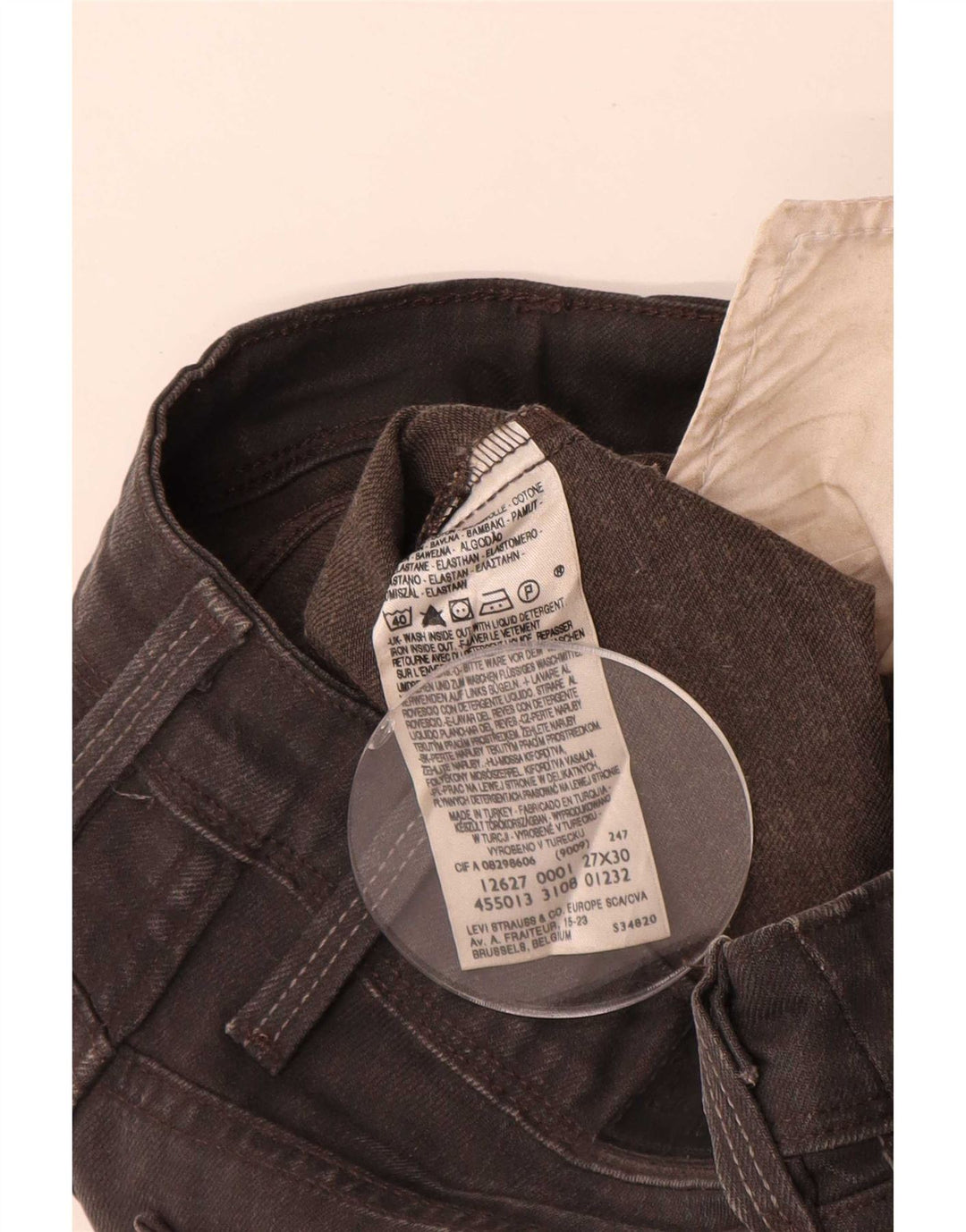 Γυναικείο τζιν ίσιο Levi's W27 L30 Γκρι βαμβακερό