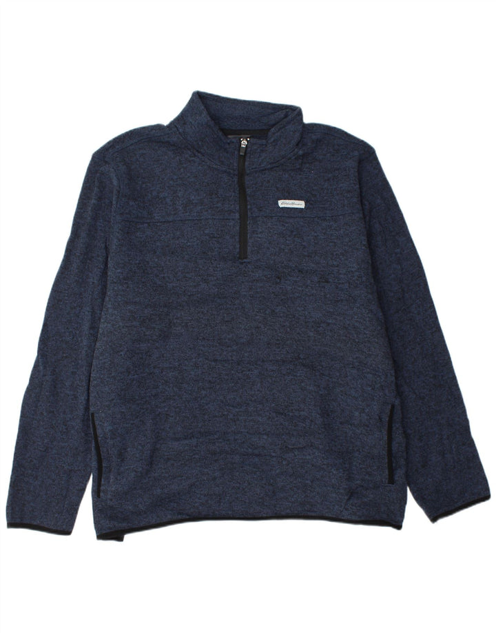 EDDIE BAUER Ανδρικό φούτερ με φερμουάρ Jumper 2XL Navy Blue Flecked