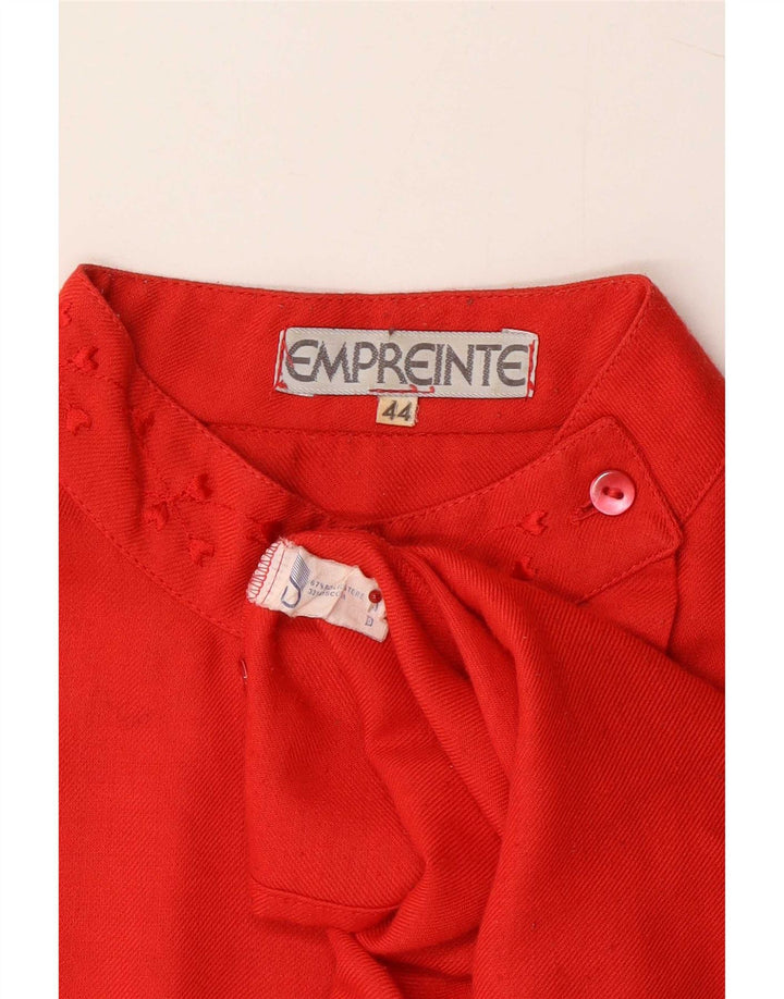 Vintage Γυναικείο Πουκάμισο Μπλούζα IT 44 Μεσαίο Κόκκινο Πολυεστέρας