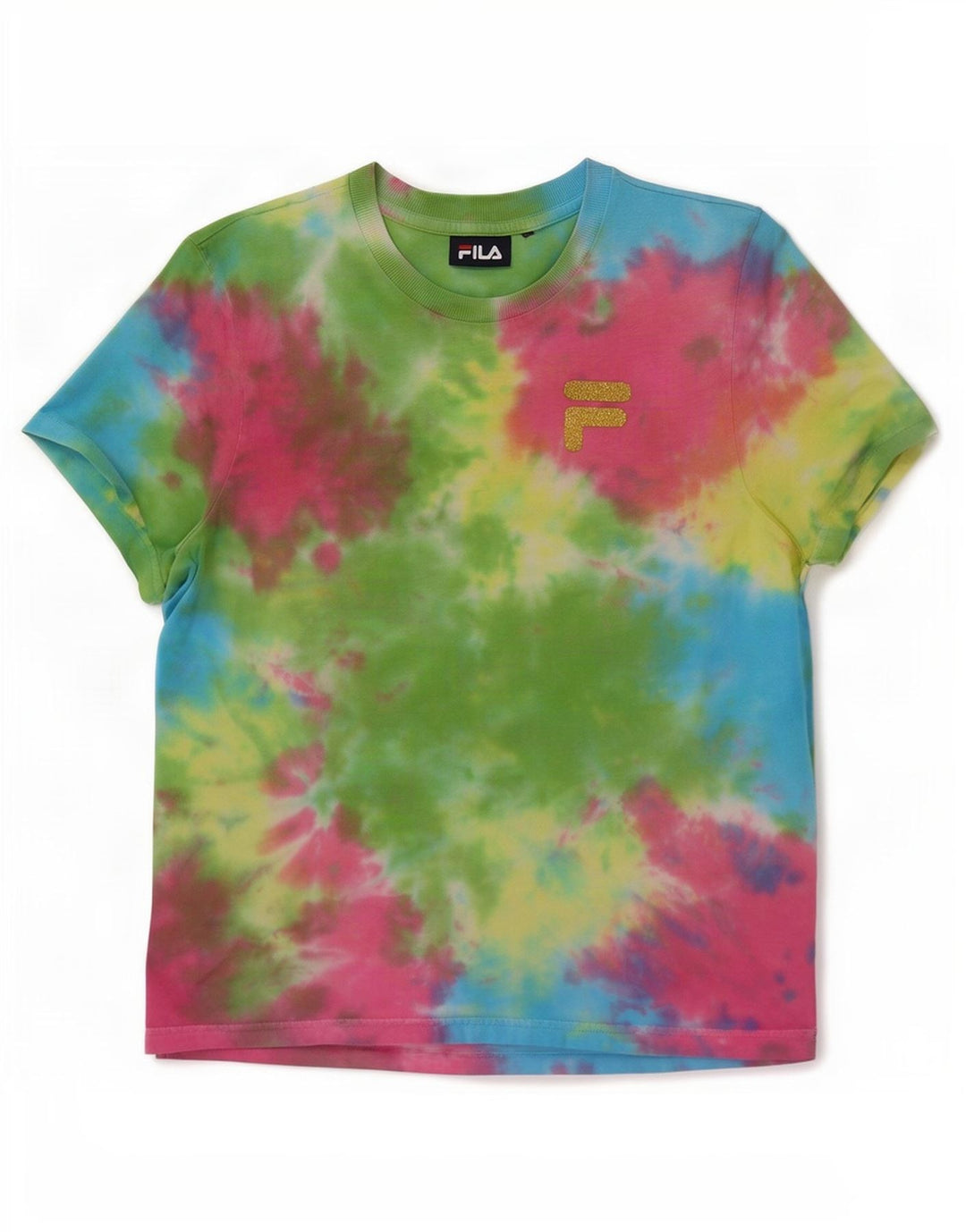 Fila Γυναικείο T-Shirt Top UK 12 μεσαία πολύχρωμη βαφή γραβάτας