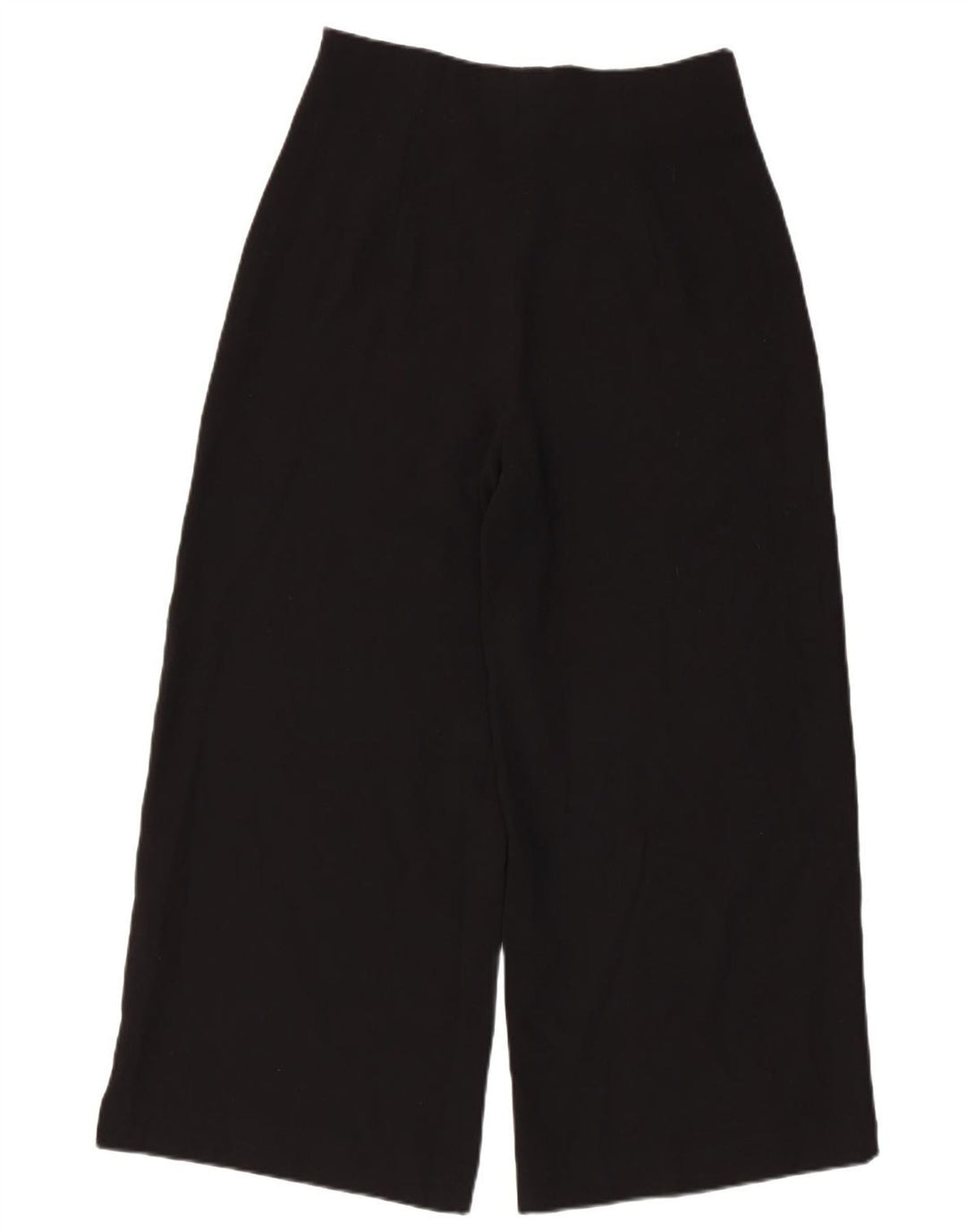 Zara Γυναικείο παντελόνι με φαρδύ κοντό πόδι Medium W30 L24 Μαύρο Πολυεστέρας