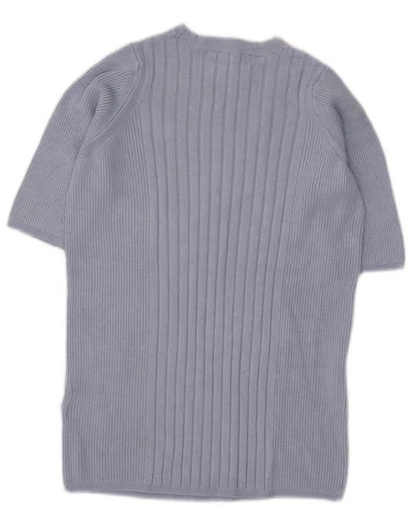 Marks & Spencer Γυναικείο πουλόβερ με λαιμόκοψη UK 8 Small Blue