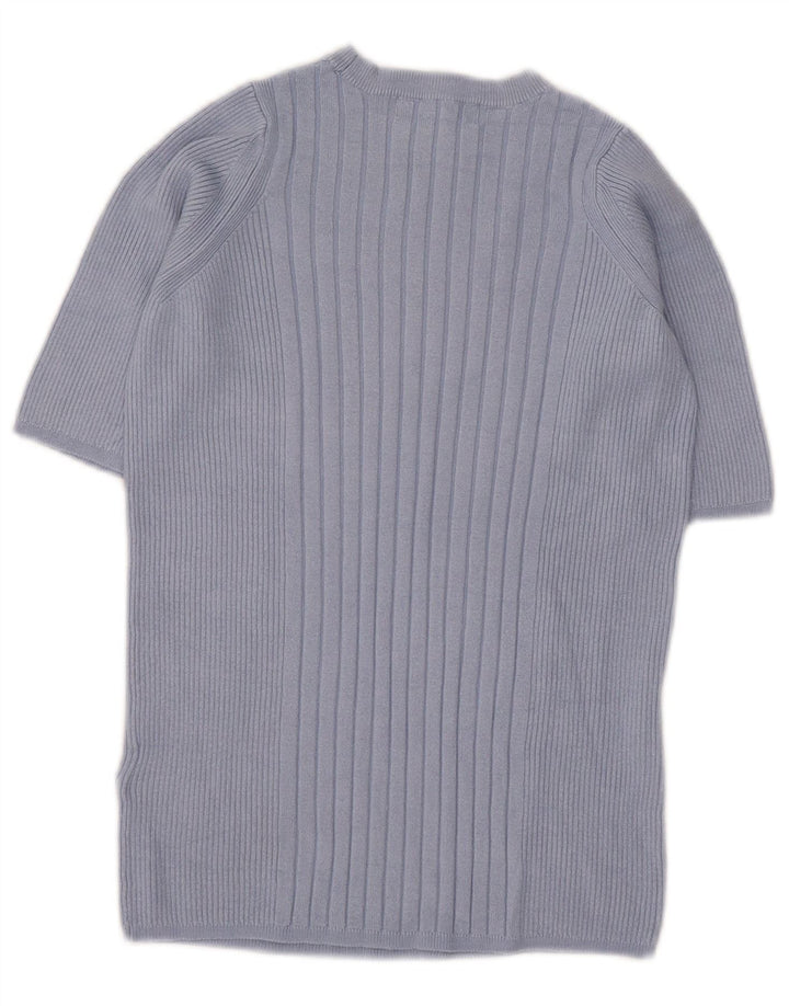 Marks & Spencer Γυναικείο πουλόβερ με λαιμόκοψη UK 8 Small Blue