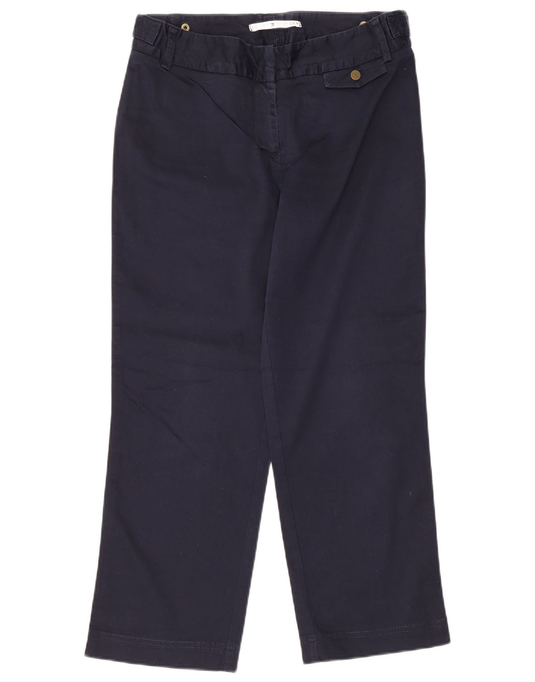 Tommy Hilfiger Γυναικείο Cropped Παντελόνι US 10 Large W32 L25 Navy Blue