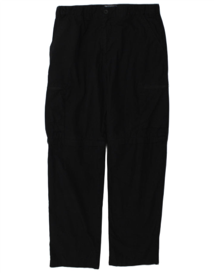 Mountain Warehouse Ανδρικό ίσιο παντελόνι Cargo W32 L31 Μαύρο πολυεστέρα