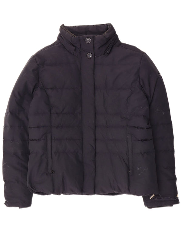 Woolrich Womens Padded Jacket UK 20 2XL Navy Blue Cotton