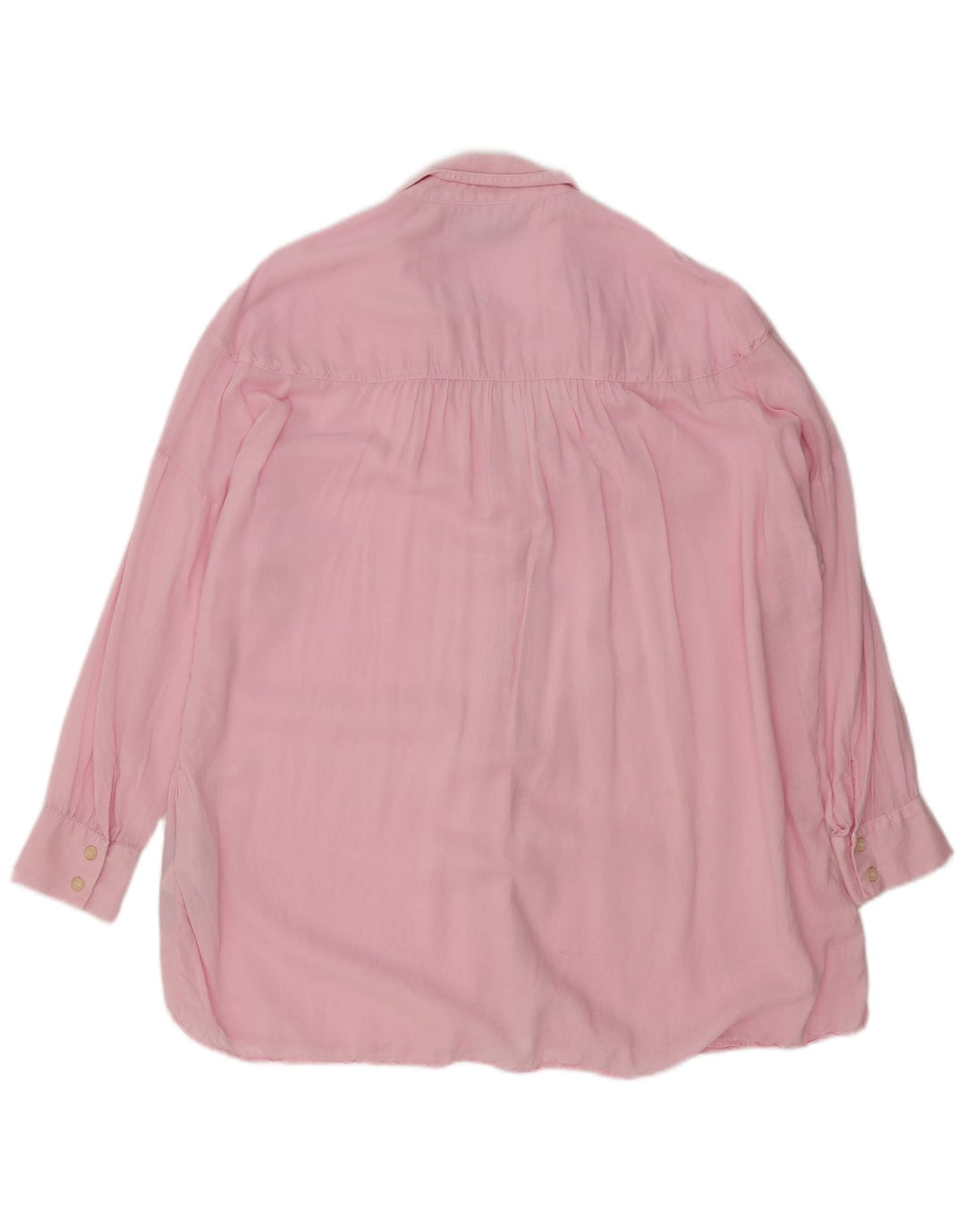 Zara Γυναικείο πουκάμισο Oversized UK 6 XS Pink Lyocell