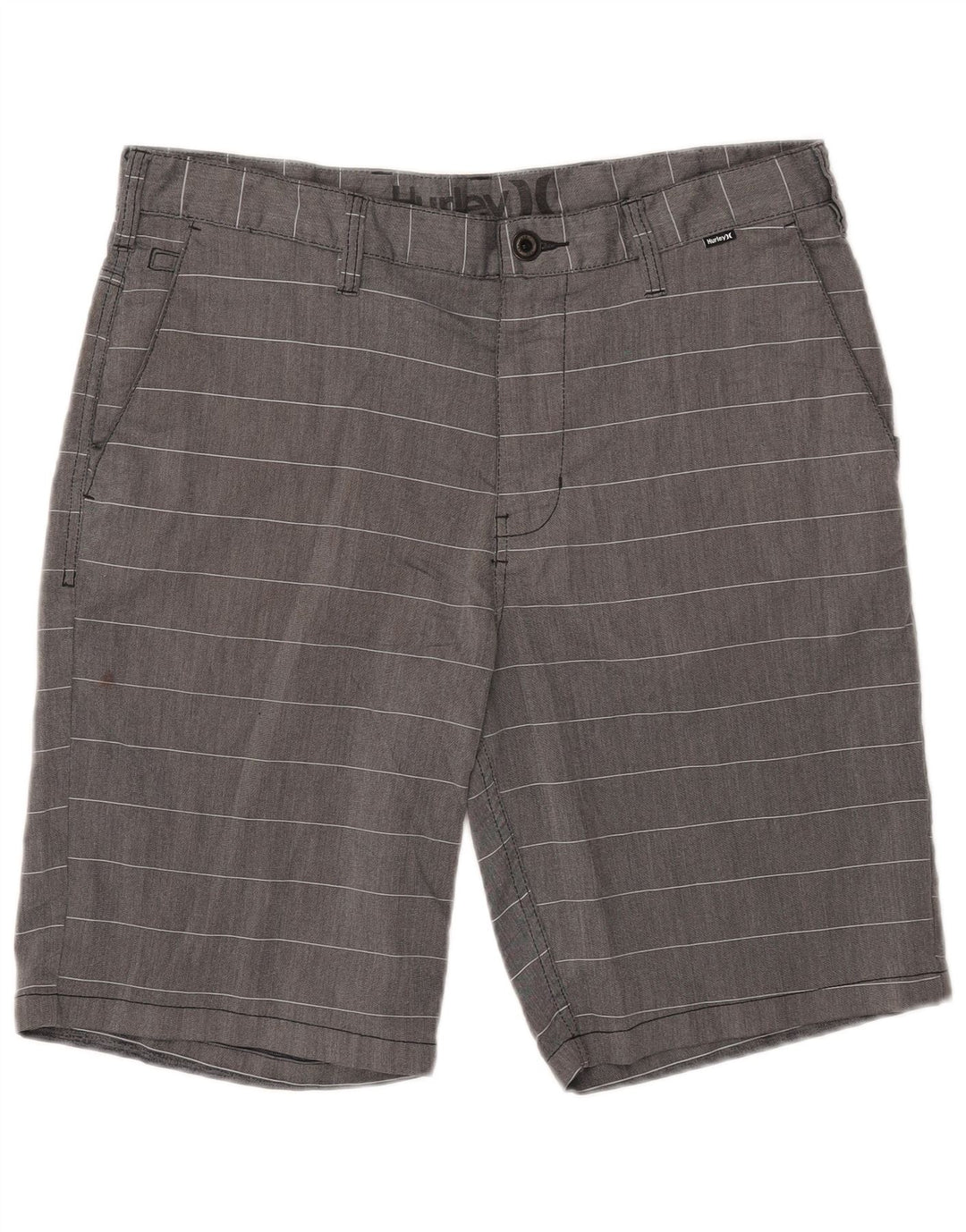 HURLEY Ανδρικό σορτς chino Nike Dri Fit W34 Large Grey Pinstripe Polyester