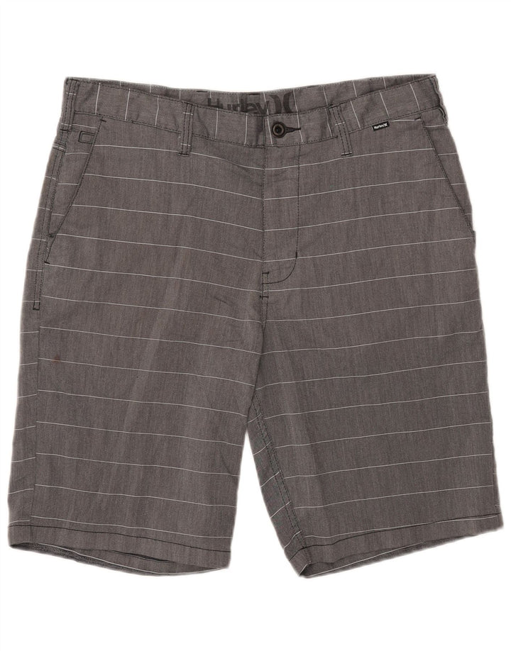 HURLEY Ανδρικό σορτς chino Nike Dri Fit W34 Large Grey Pinstripe Polyester