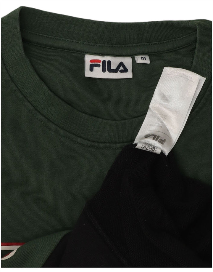 Ανδρικό γραφικό φούτερ Fila, μεσαίο μαύρο, βαμβακερό