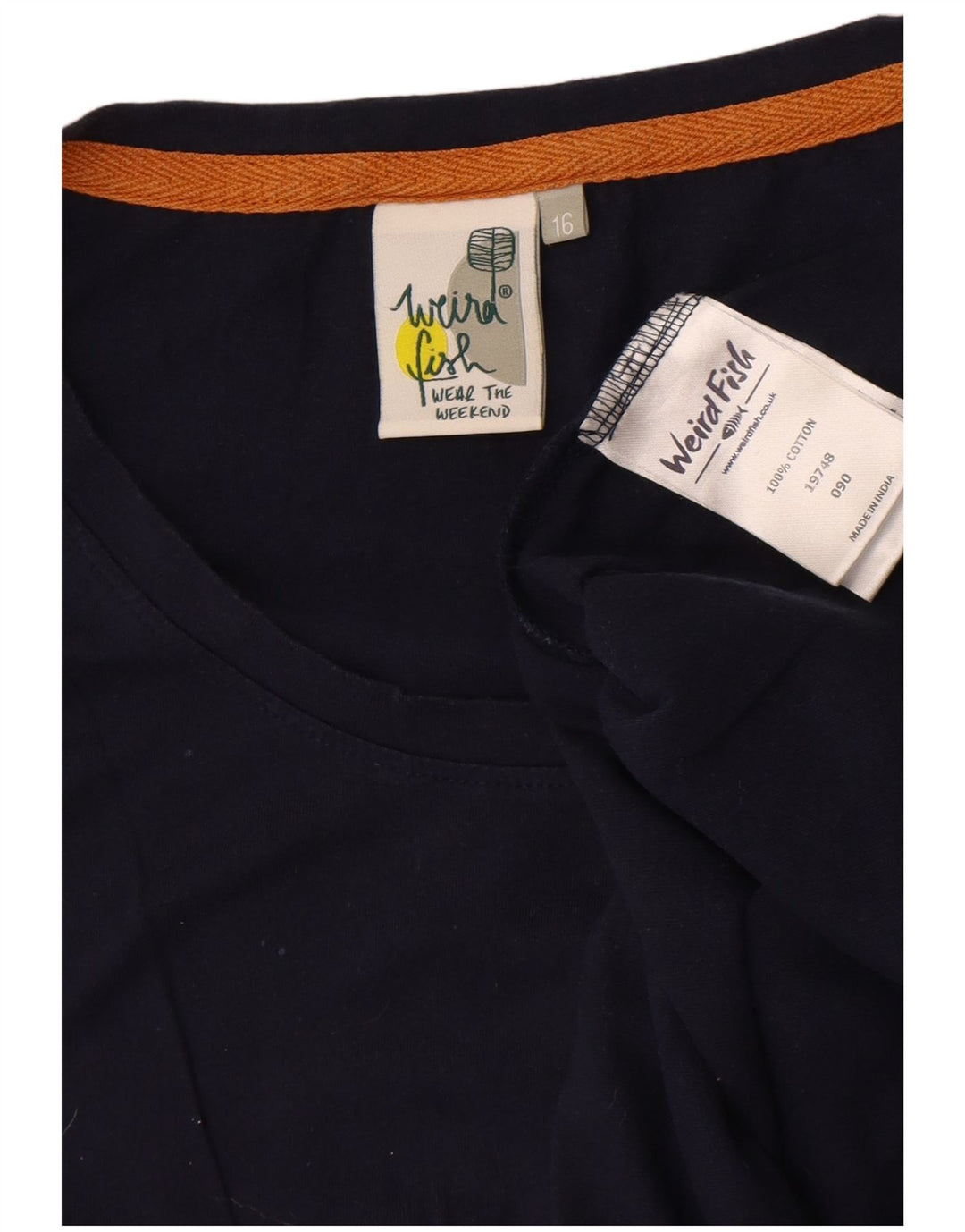 Γυναικείο γιλέκο Weird Fish UK 16 Large Navy Blue Cotton