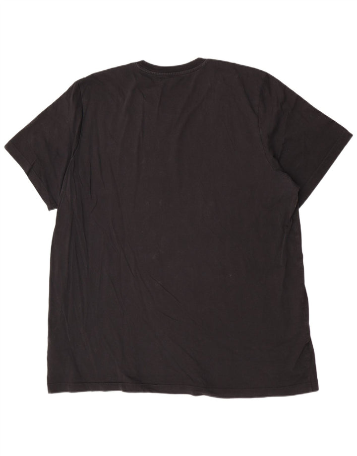 Ανδρικό T-Shirt κανονικό γραφικό Adidas Top 2XL Μαύρο βαμβακερό