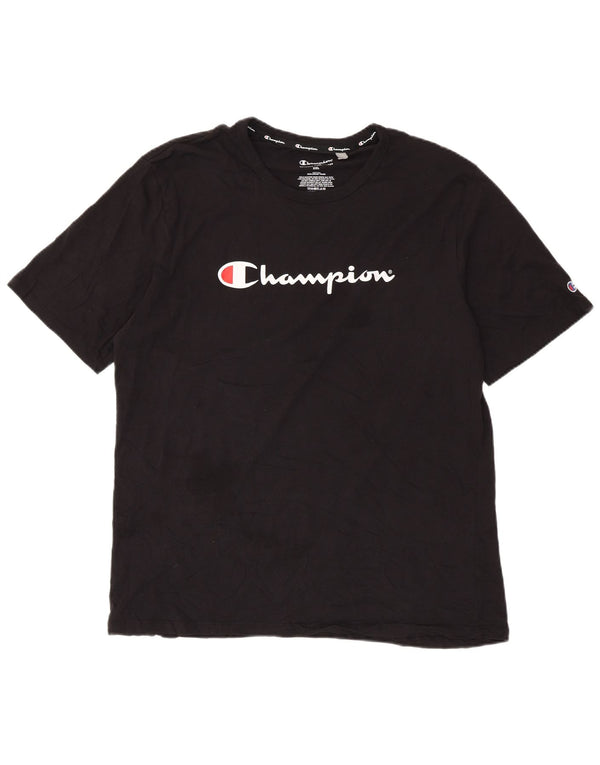 Ανδρικό γραφικό T-Shirt Champion Top 2XL Μαύρο βαμβακερό