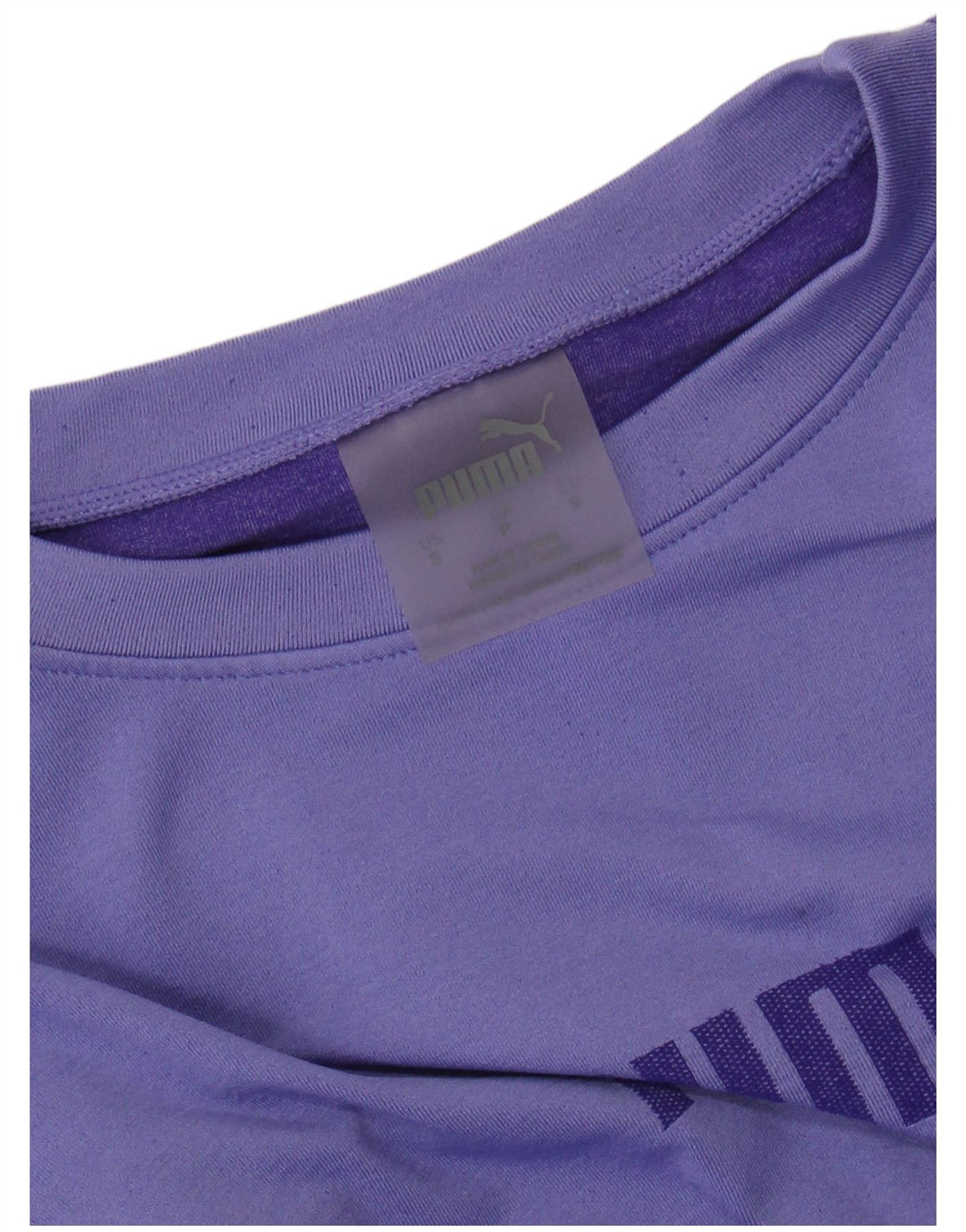 PUMA Γυναικείο Crop Graphic Top Μακρυμάνικο UK 8 Small Purple