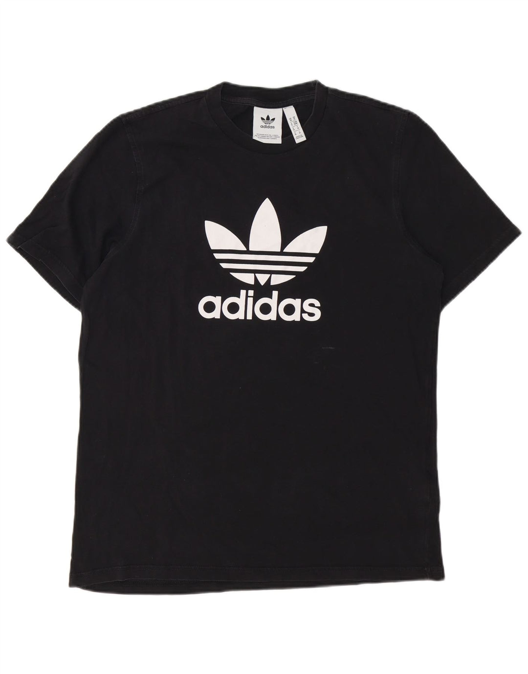 Ανδρικό γραφικό T-Shirt ADIDAS Top Μεσαίο μαύρο βαμβακερό