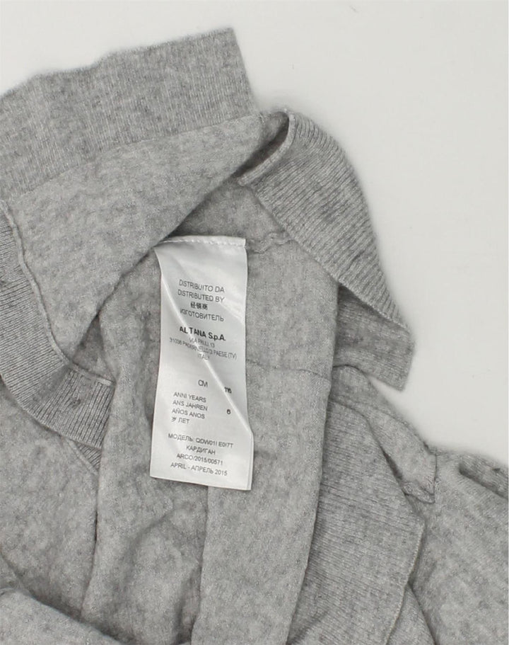DONDUP Girls Cardigan Sweater 5-6 Years Grey Viscose | Vintage Dondup | Thrift | Second-Hand Dondup | Used Clothing | Messina Hembry 