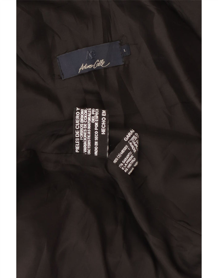 Ανδρικό Δερμάτινο Μπουφάν Arturo Calle UK 40 Large Black Leather