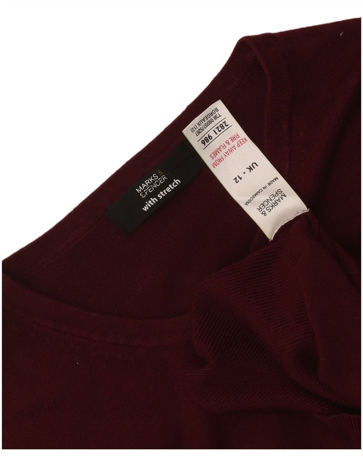 Marks & Spencer Γυναικεία ζακέτα πουλόβερ UK 12 μεσαία κόκκινη βισκόζη