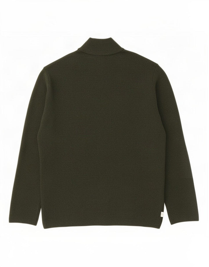 Ανδρικό πουλόβερ ζακέτα Marks & Spencer 2XL Khaki Polyester