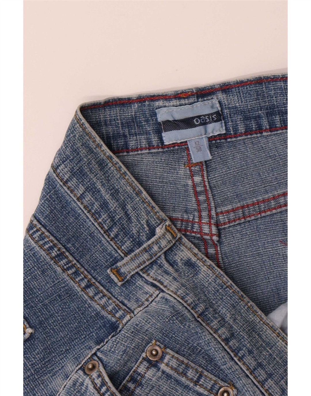 Oasis Γυναικεία Τζιν Φούστα UK 12 Medium W30 Μπλε