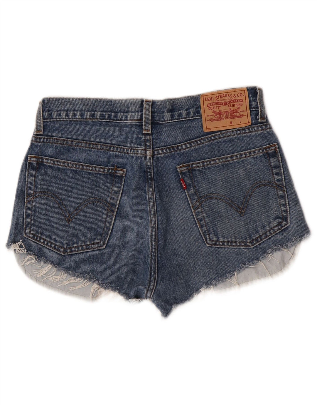Γυναικείο τζιν Levi's Slim Fit Hot Παντελόνι W32 Μεγάλο Μπλε Βαμβακερό