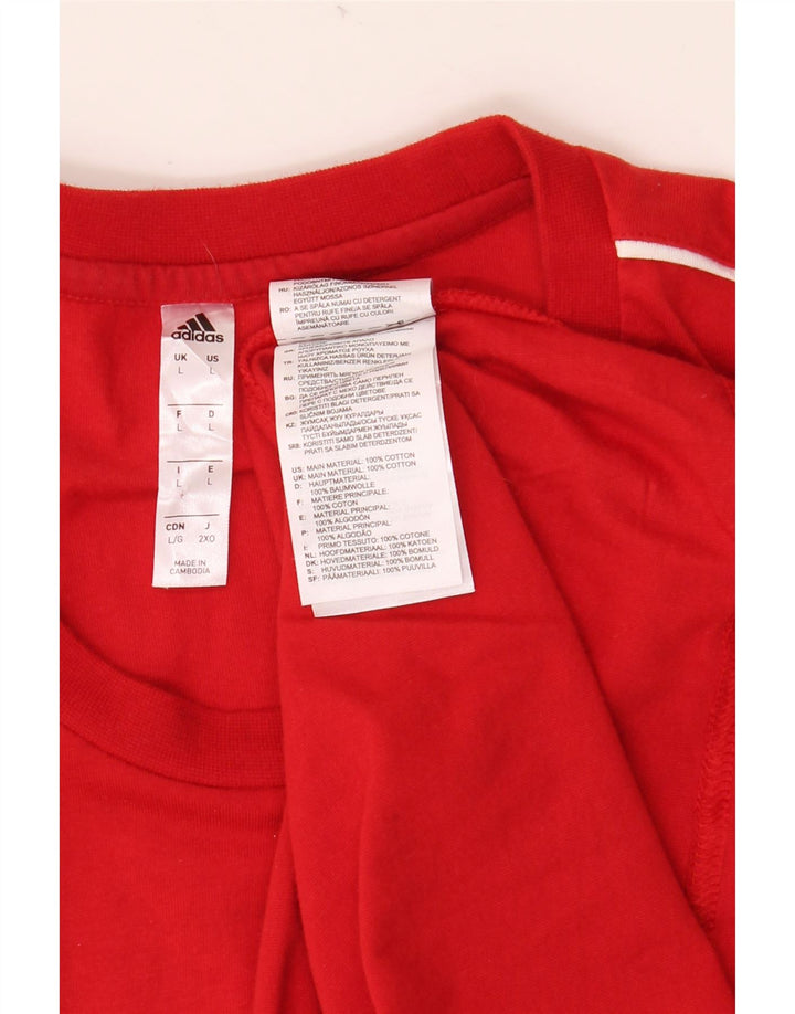 Μπλουζάκι ADIDAS Mens Italia Graphic T-Shirt Top μεγάλο κόκκινο βαμβακερό