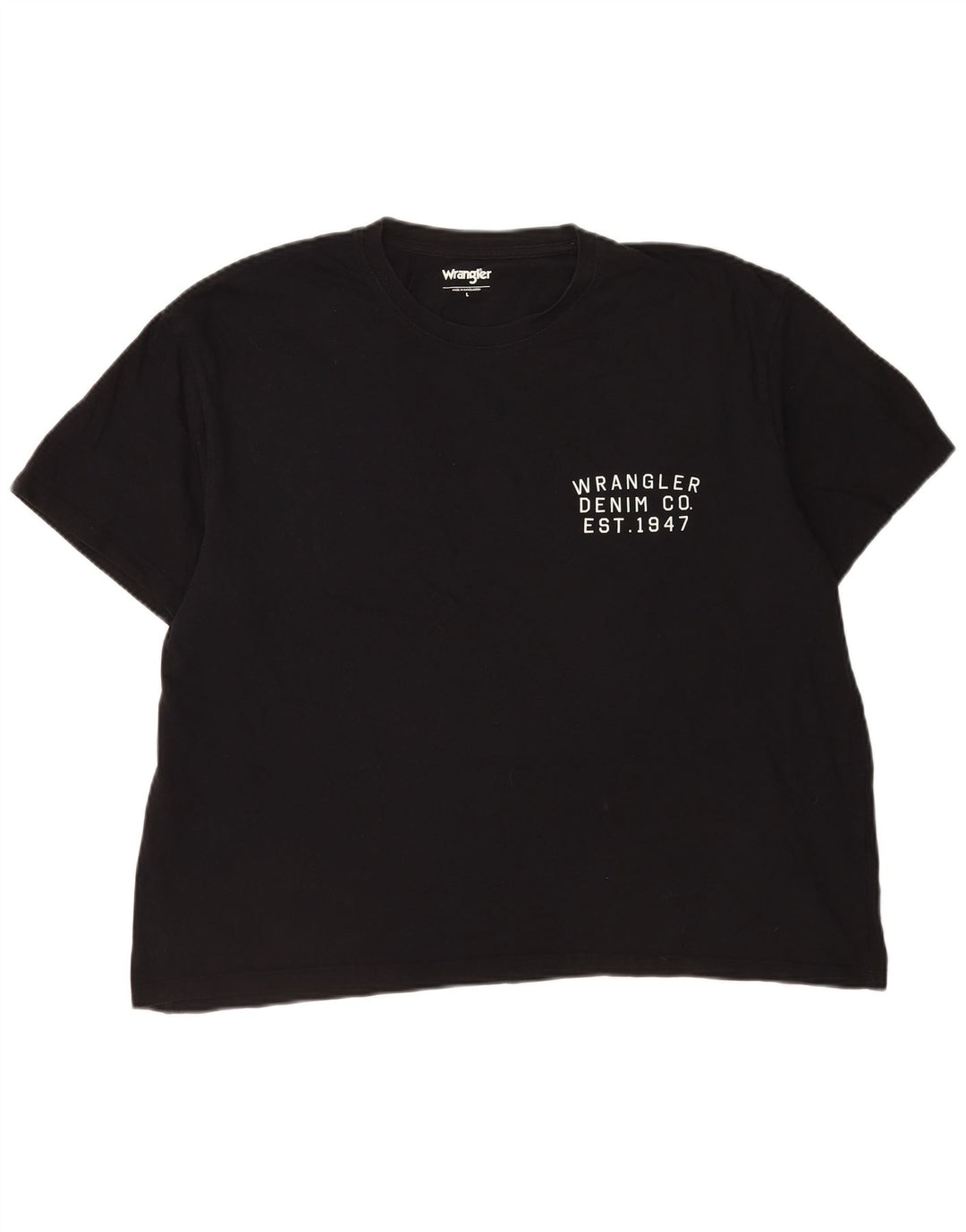 Ανδρικό T-Shirt Wrangler Top μεγάλο μαύρο βαμβακερό