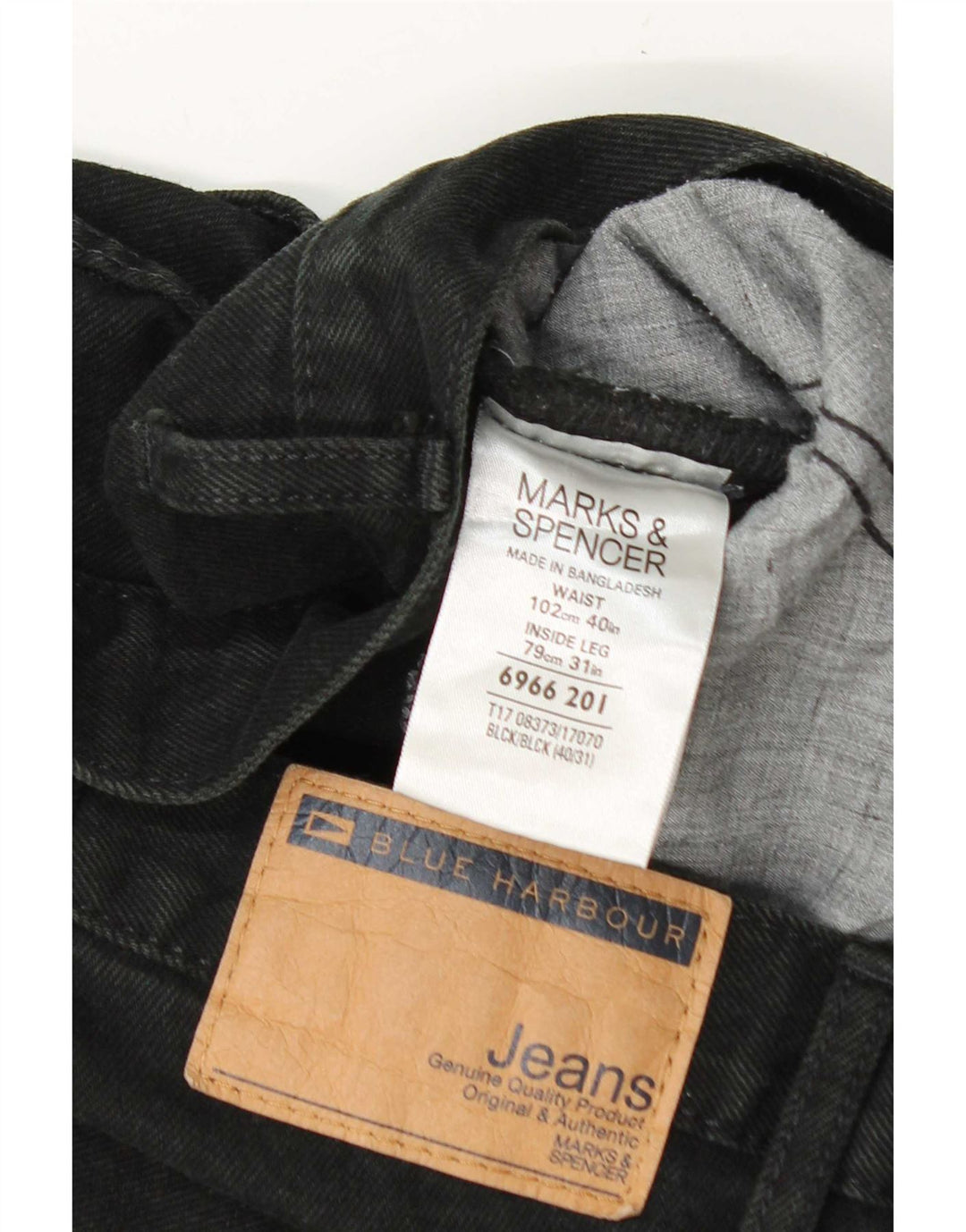 Ανδρικό τζιν ίσιο Marks & Spencer W40 L24 Γκρι βαμβακερό