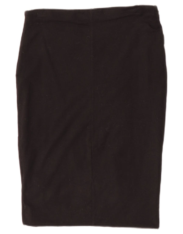 Zara Γυναικεία Pencil Φούστα Medium W28 Μαύρη Βαμβακερή