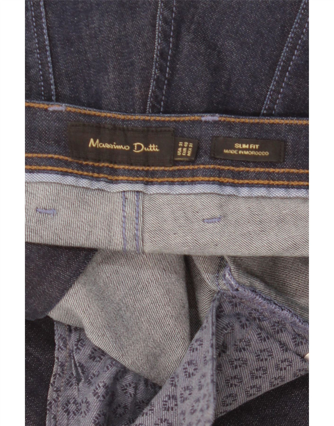 Massimo Dutti Ανδρικό Slim Jeans EU 40 Medium W31 L30 Navy Blue