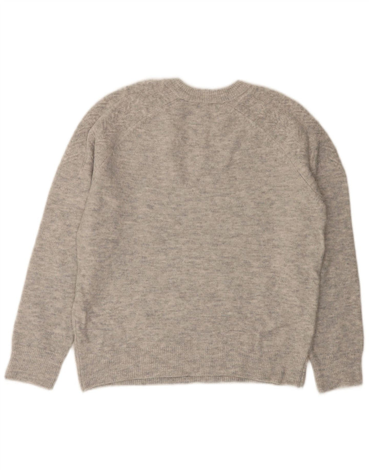 Marks & Spencer Γυναικείο πουλόβερ με λαιμόκοψη UK 14 Medium Grey Flecked