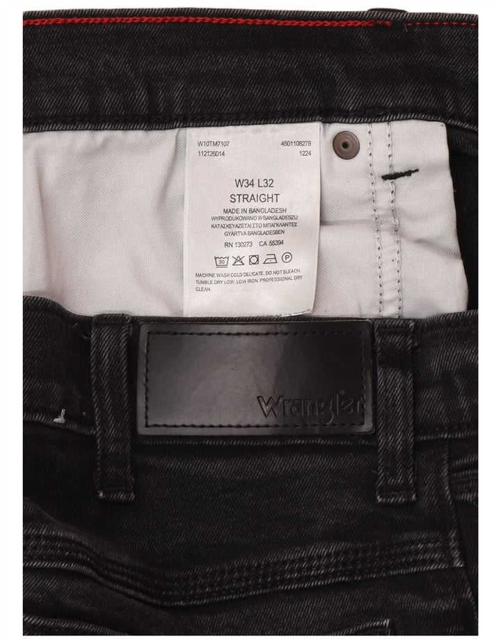 Ανδρικό τζιν Wrangler ίσιο W34 L32 Γκρι βαμβακερό