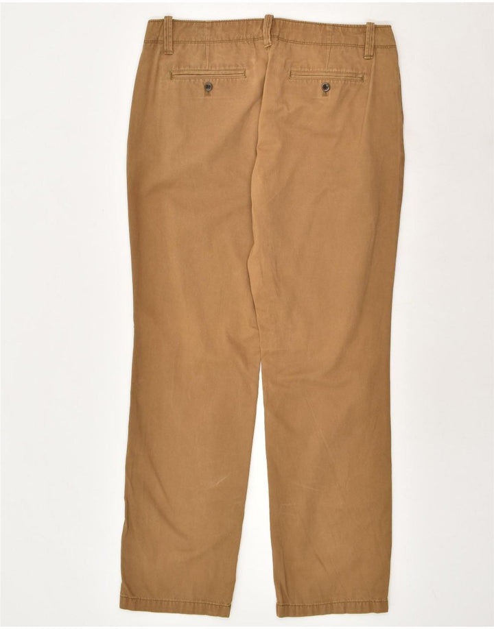 EDDIE BAUER Womens Slim Chino Trousers US 12 Large W34 L32 Brown Cotton | Vintage Eddie Bauer | Thrift | Second-Hand Eddie Bauer | Used Clothing | Messina Hembry 