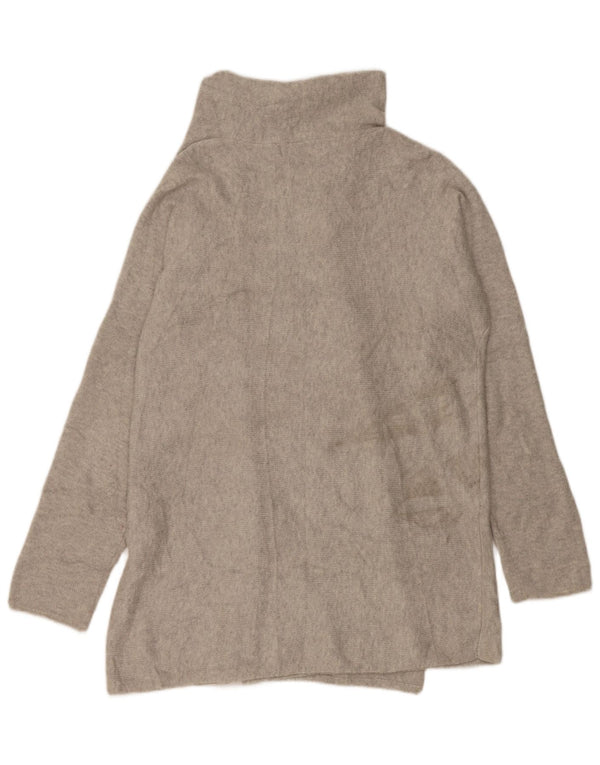 Eddie Bauer Γυναικείο Longline ανοιχτό πουλόβερ ζακέτα UK 16 μεγάλο γκρι βαμβακερό