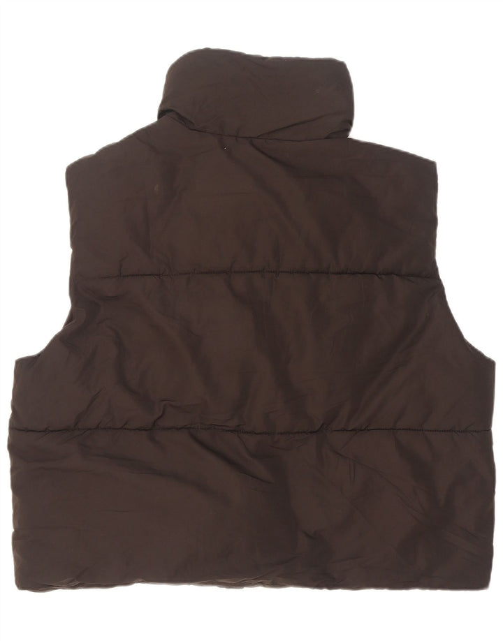 Zara Γυναικείο Oversized padded Gilet UK 14 Medium Black Polyester
