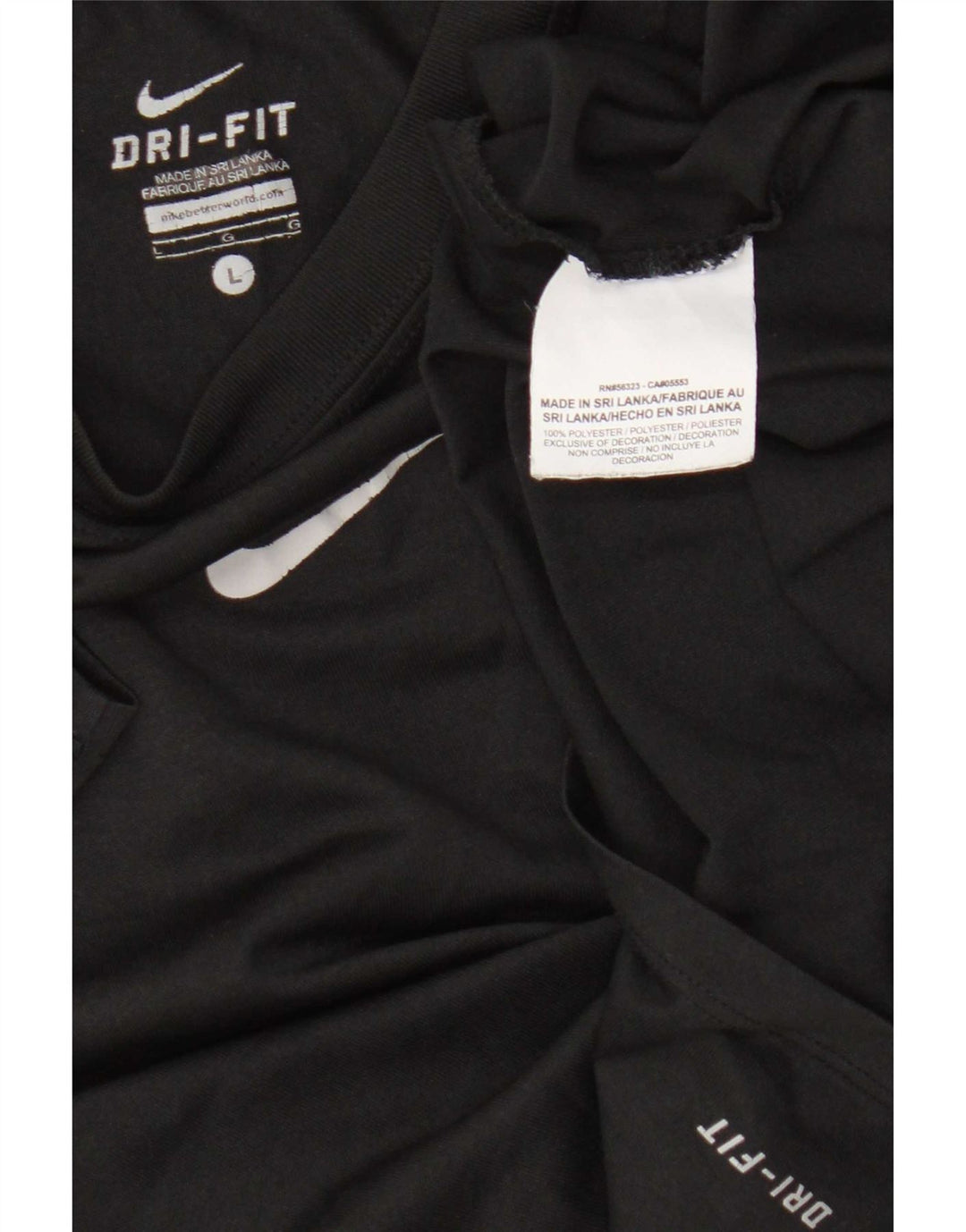 Μπλουζάκι Nike Boys Dri Fit Top 12-13 ετών μεγάλο μαύρο πολυεστέρα