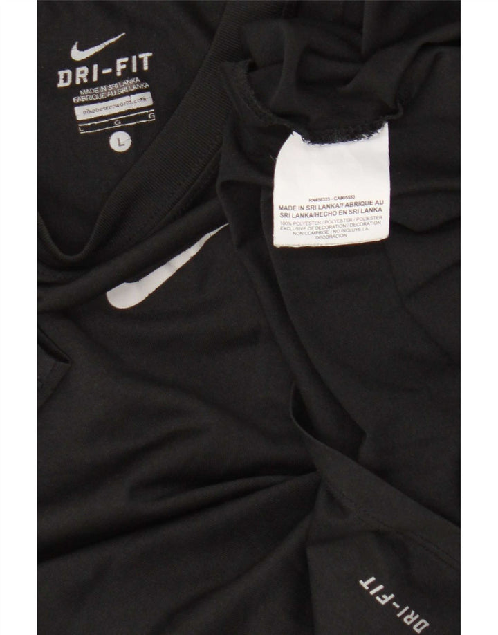 Μπλουζάκι Nike Boys Dri Fit Top 12-13 ετών μεγάλο μαύρο πολυεστέρα