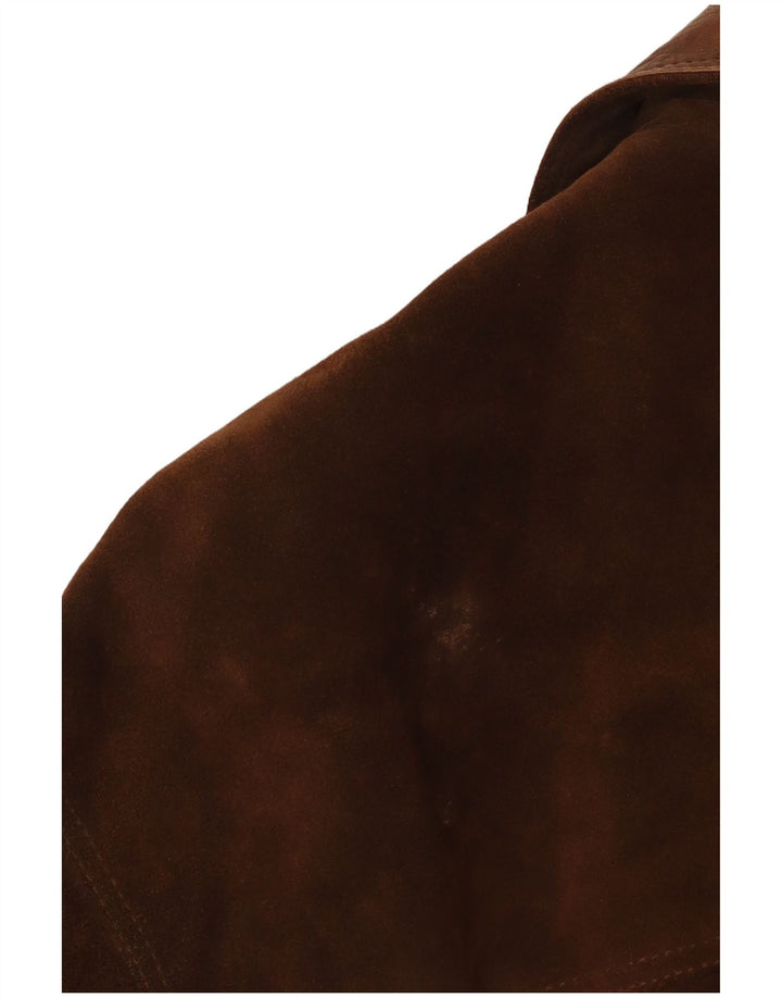 Vintage Ανδρικό Suede Jacket IT 54 2XL Καφέ Δερμάτινο