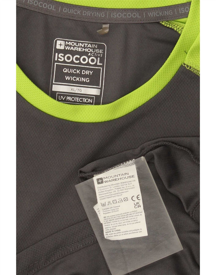 Ανδρικό T-Shirt Mountain Warehouse Top XL Grey Colourblock Polyester